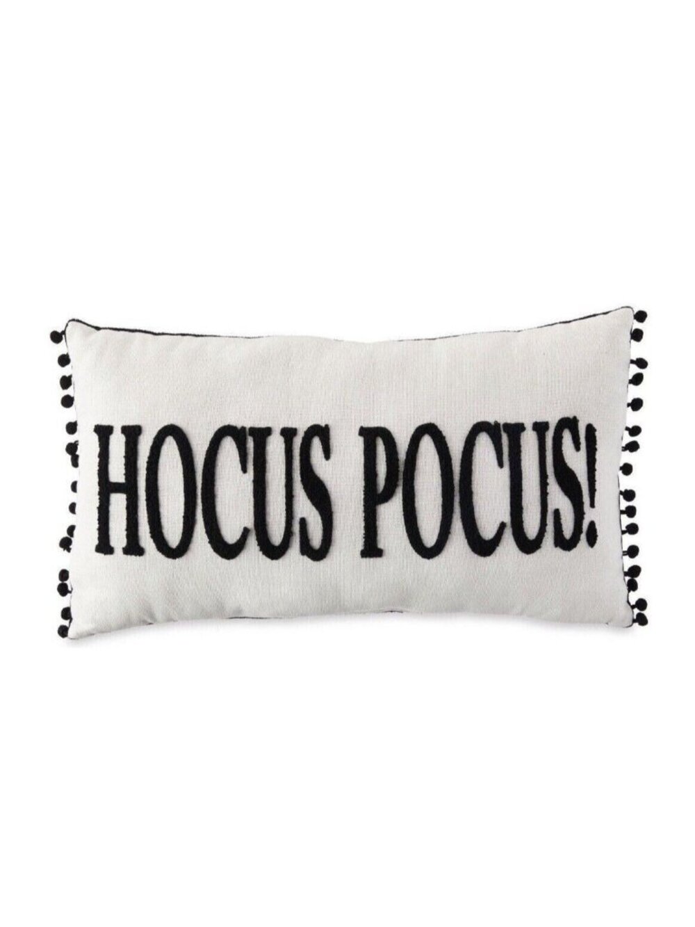Way To Celebrate Harvest Hocus Pocus Pillow 16" X 2" X 9.5" Black & White